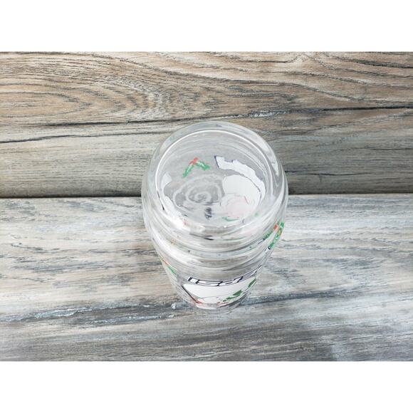 Pepsi Cola Soda Snowman Holiday Drinking Glass Clear - Picture 7 of 7